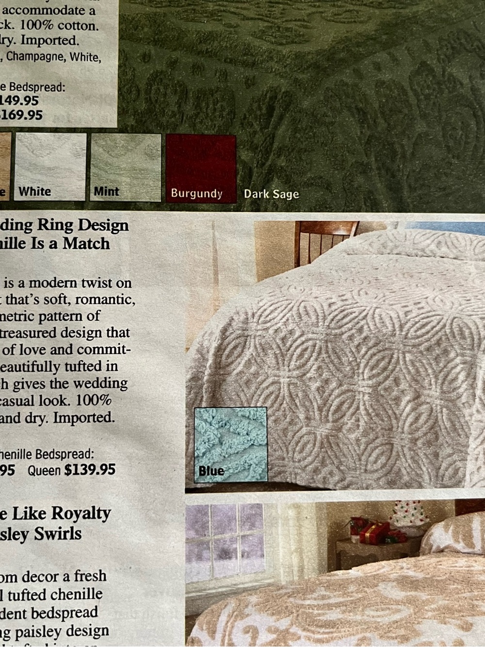 Chenille Tufted Bedspread-King Size